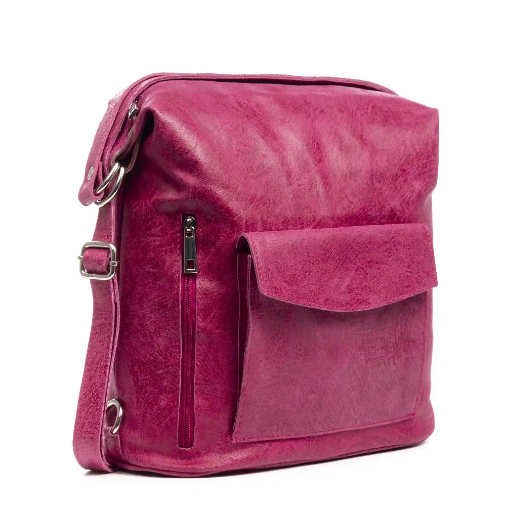 Firenze Artegiani Irene Bolso De Hombro Mujer. Piel Auténtica Gamuza Lavado A La Piedra