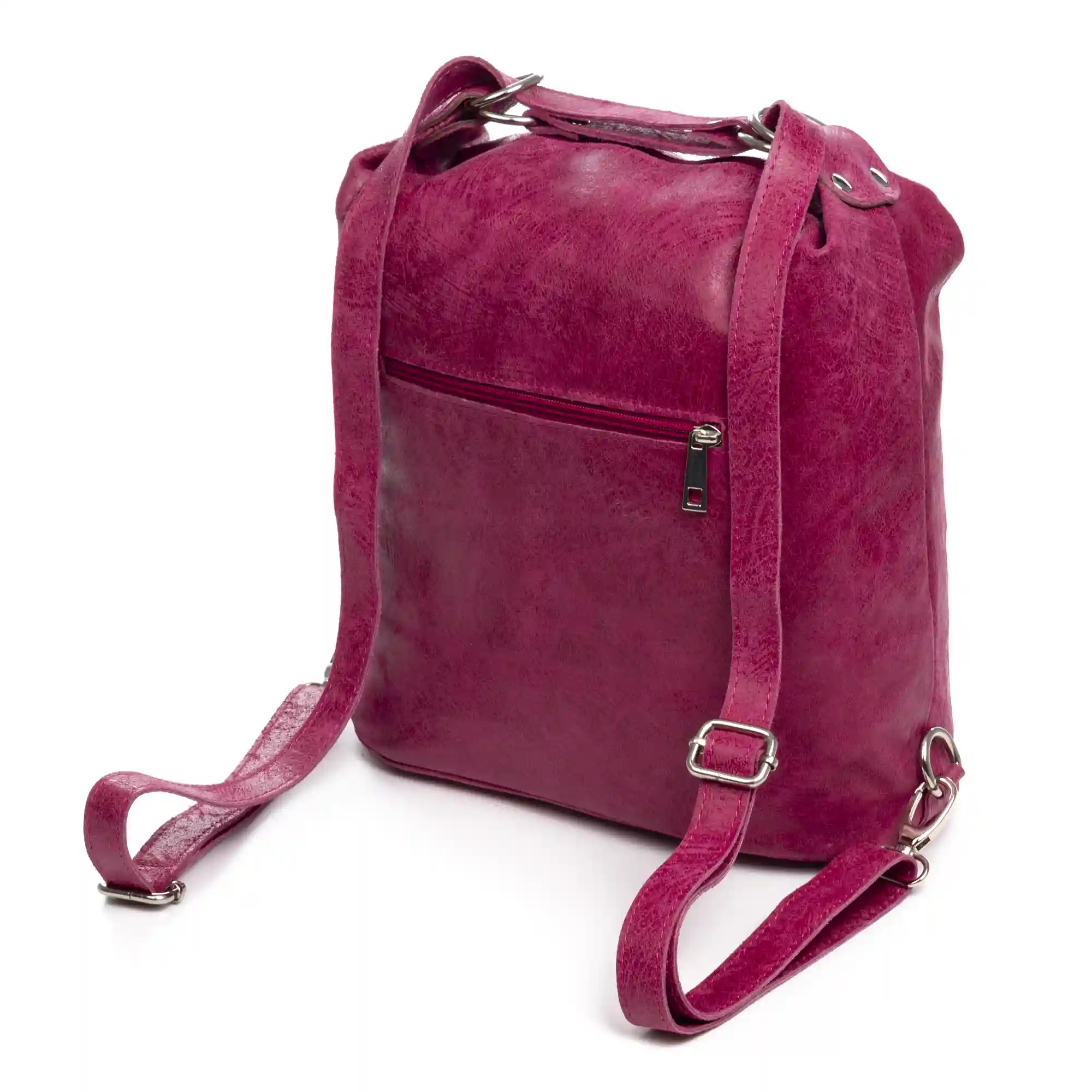 Firenze Artegiani Irene Bolso De Hombro Mujer. Piel Auténtica Gamuza Lavado A La Piedra