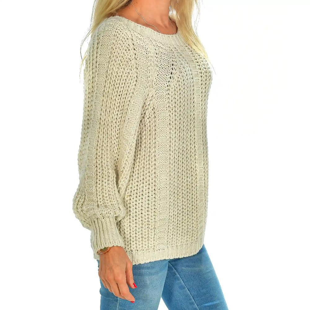 Firenze Artegiani Jersey De Cuello Redondo Oversized Talla única. Made In Italy