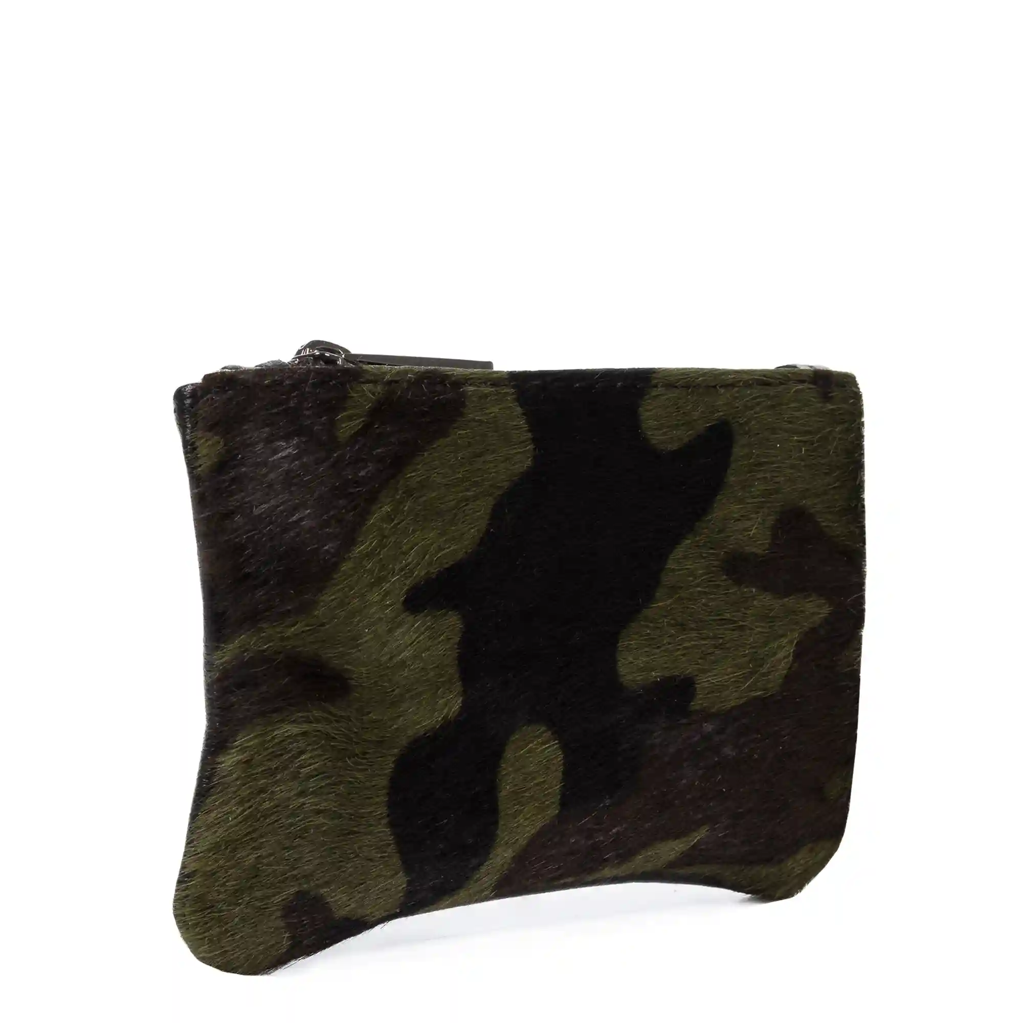 Firenze Artegiani Leonilda Monedero Mujer Mujer.Piel Auténtica Sauvage Cavallino Camuflaje