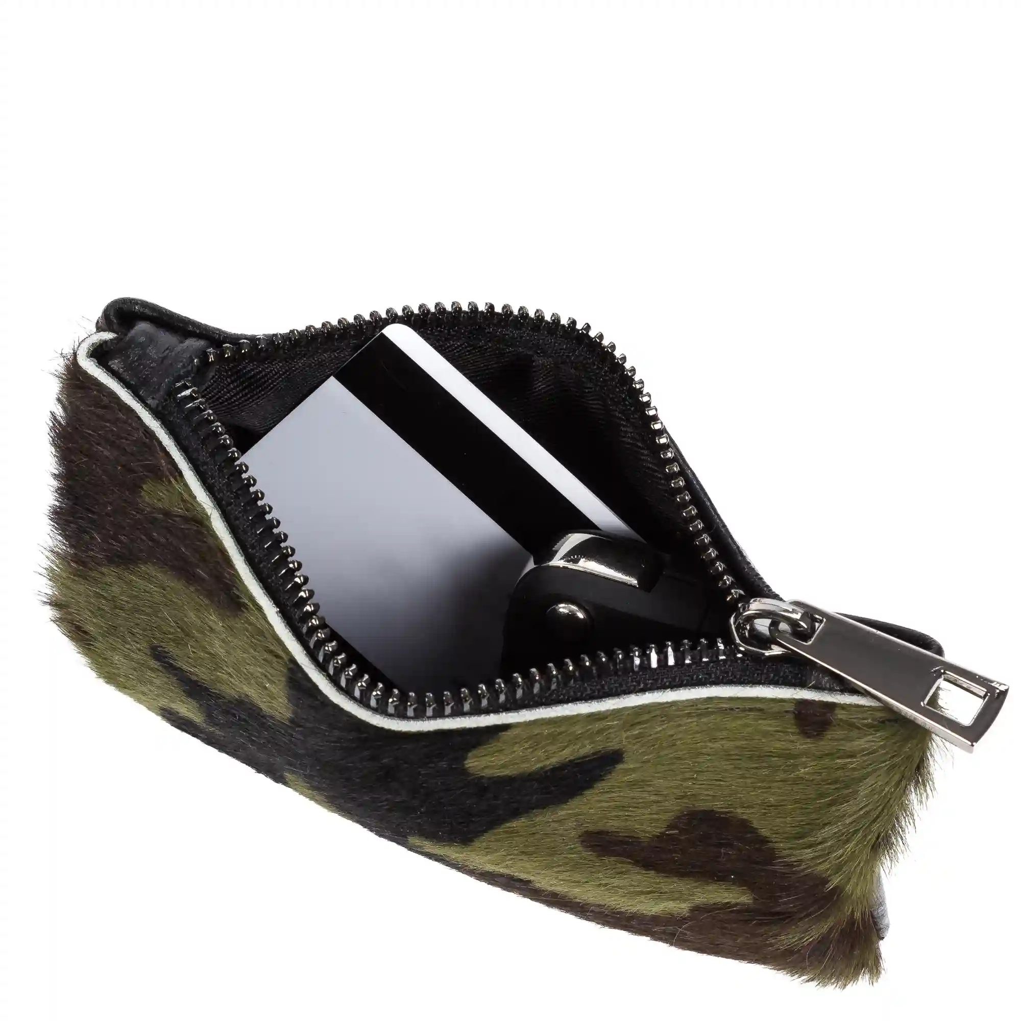 Firenze Artegiani Leonilda Monedero Mujer Mujer.Piel Auténtica Sauvage Cavallino Camuflaje