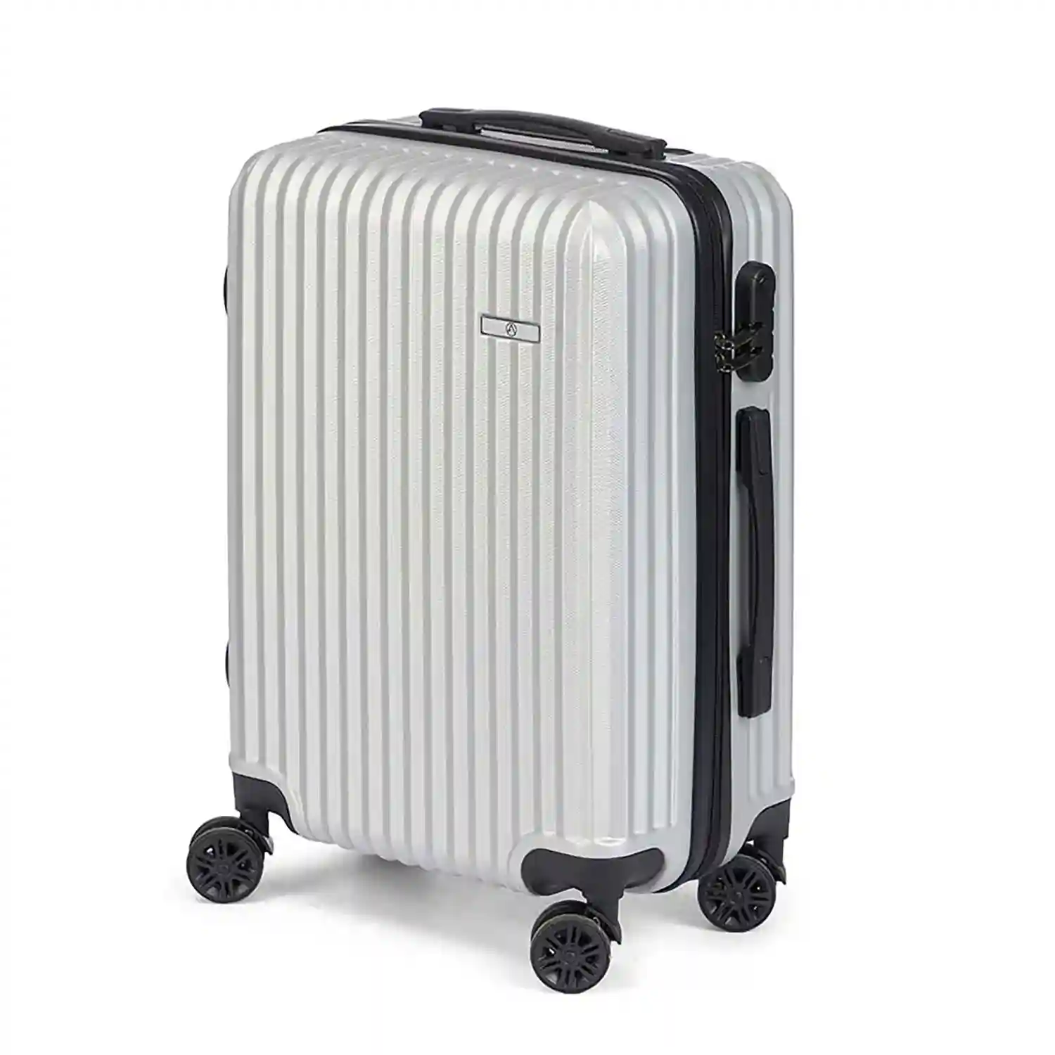 Firenze artegiani Maleta trolley de cabina en ABS ligera y resistente. Diseño listón