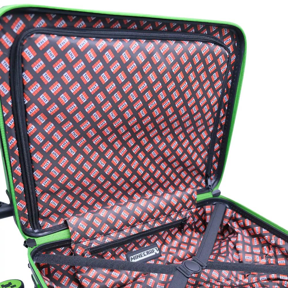 Firenze Artegiani Minecraft Trolley Cabina. 4 Ruedas Giratorias Y Multidireccionales. Material Policarbonato Termoformado Con Diseño Minecraft. Incluye Candado TSA De Combinación