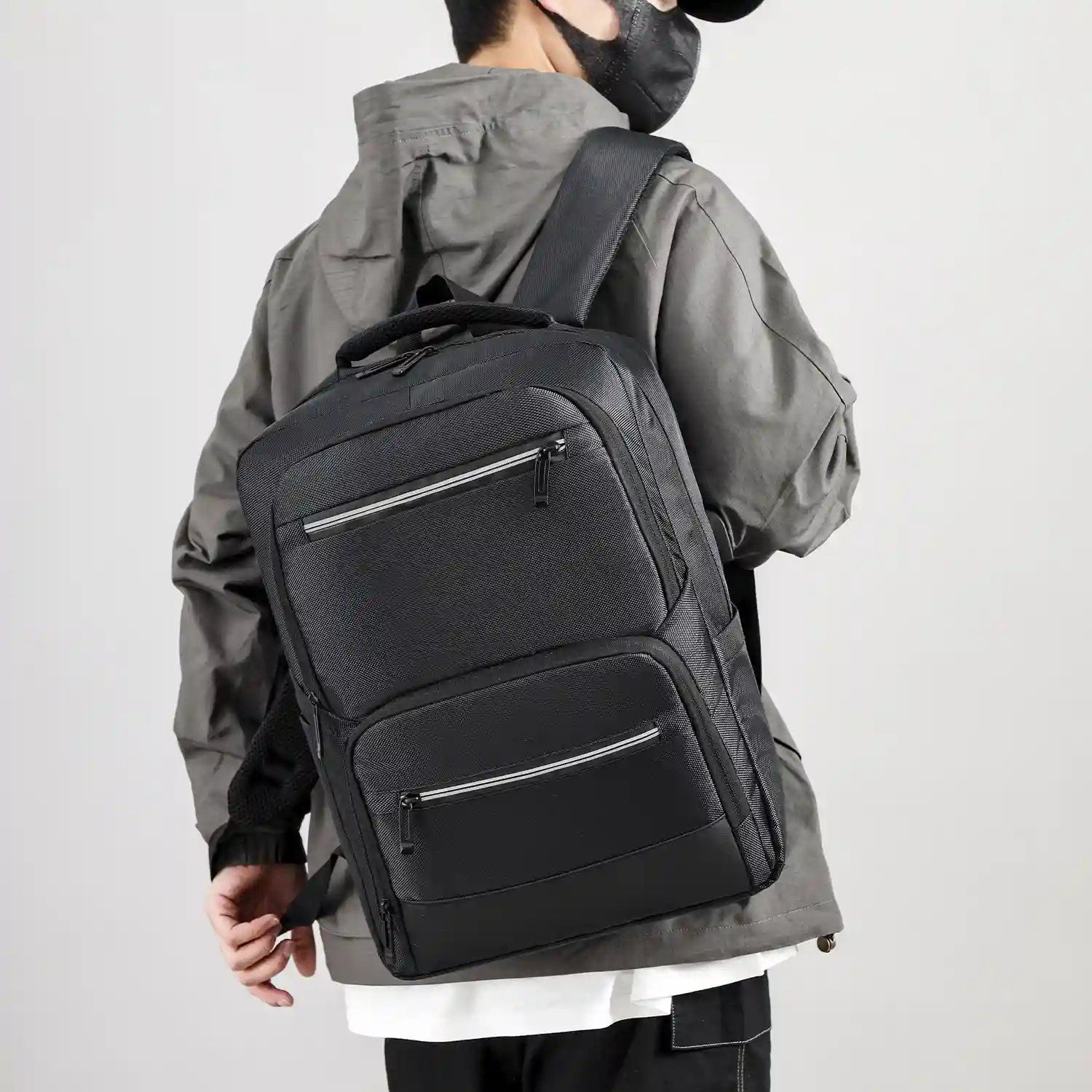 Firenze Artegiani Mochila De Viaje Con Gran Resistencia Impermeable Y Con Conexión USB. Acolchada Ventilada Y Con Asa Para Trolley