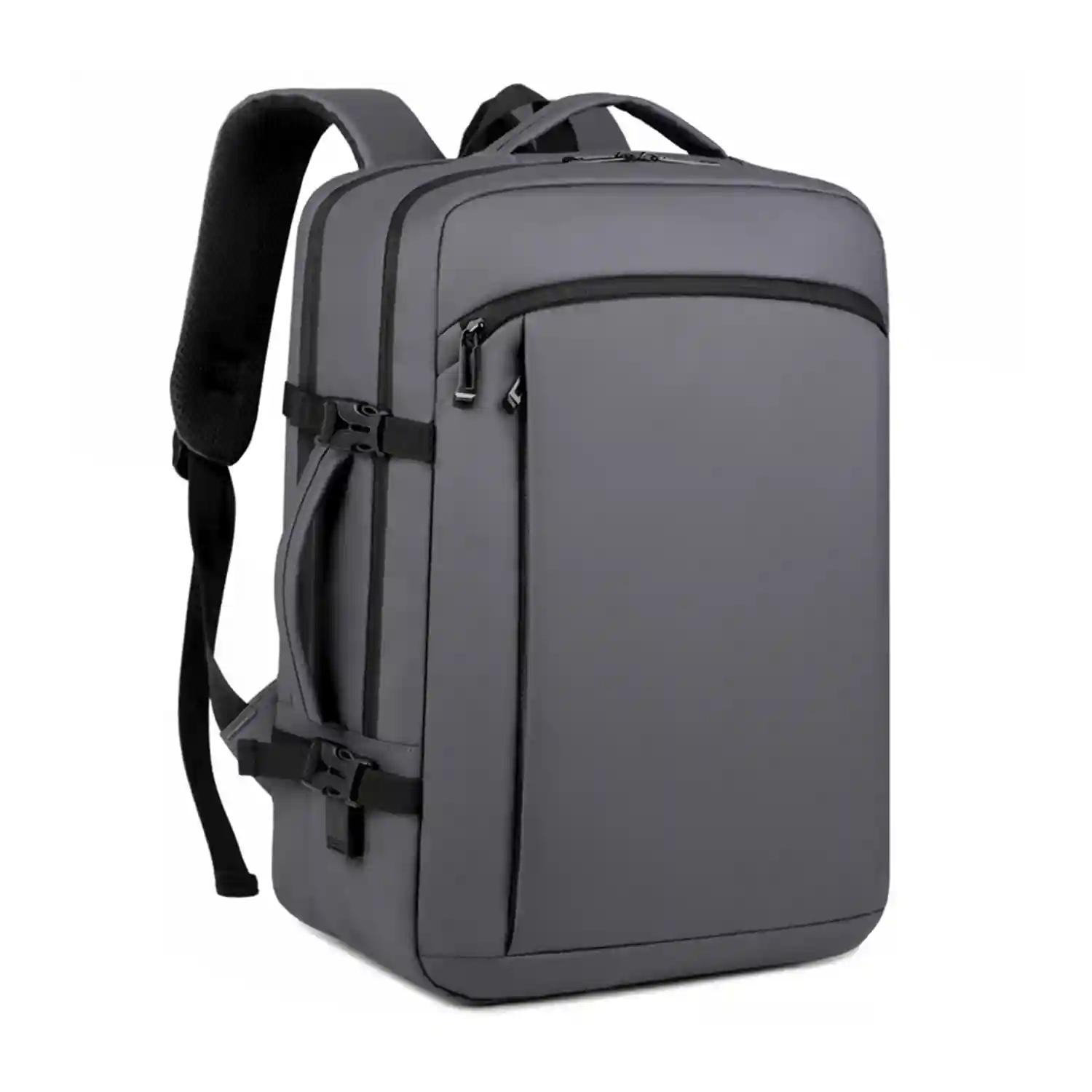 Firenze artegiani Mochila de viaje con gran resistencia y conexión usb. Impermeable acolchada y ventilada. Asa para trolley