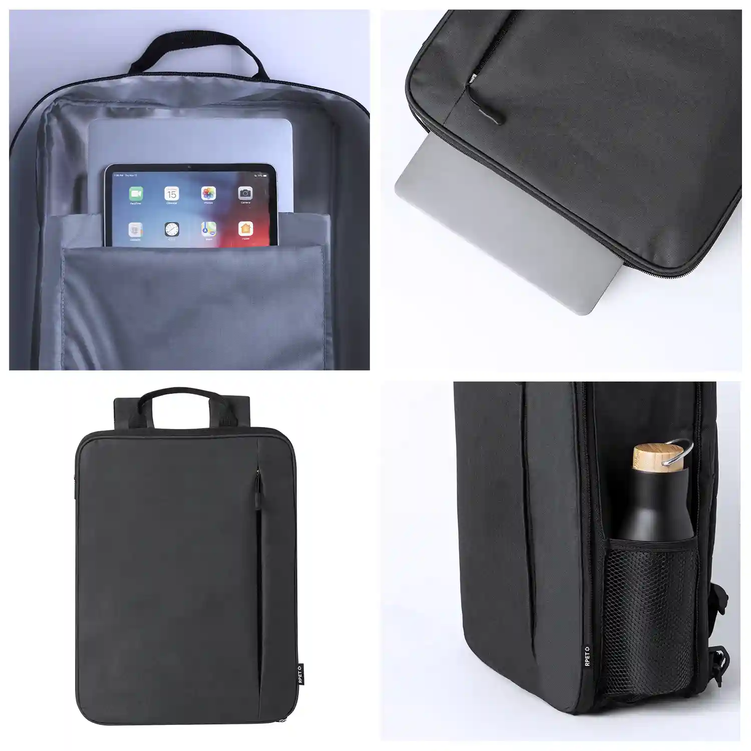 Firenze Artegiani Mochila Extensible Weiter Porta Laptop Para Tablet De 10 Pulgadas Y Portátil De 15 Pulgadas. Materiales Reciclados