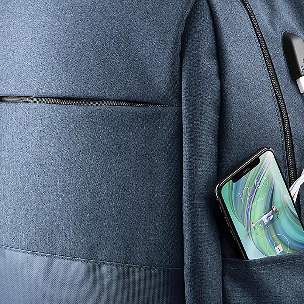 Firenze Artegiani Mochila Trolley Conexión USB. Bolsillo Acolchado Para Portátil. Cintas Acolchadas