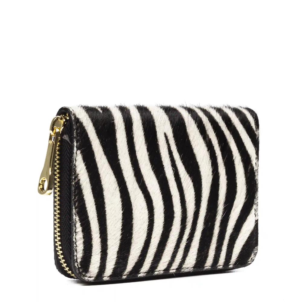 Firenze Artegiani Ondina Cartera Mujer Mujer.Piel Auténtica Cavallino Cebra