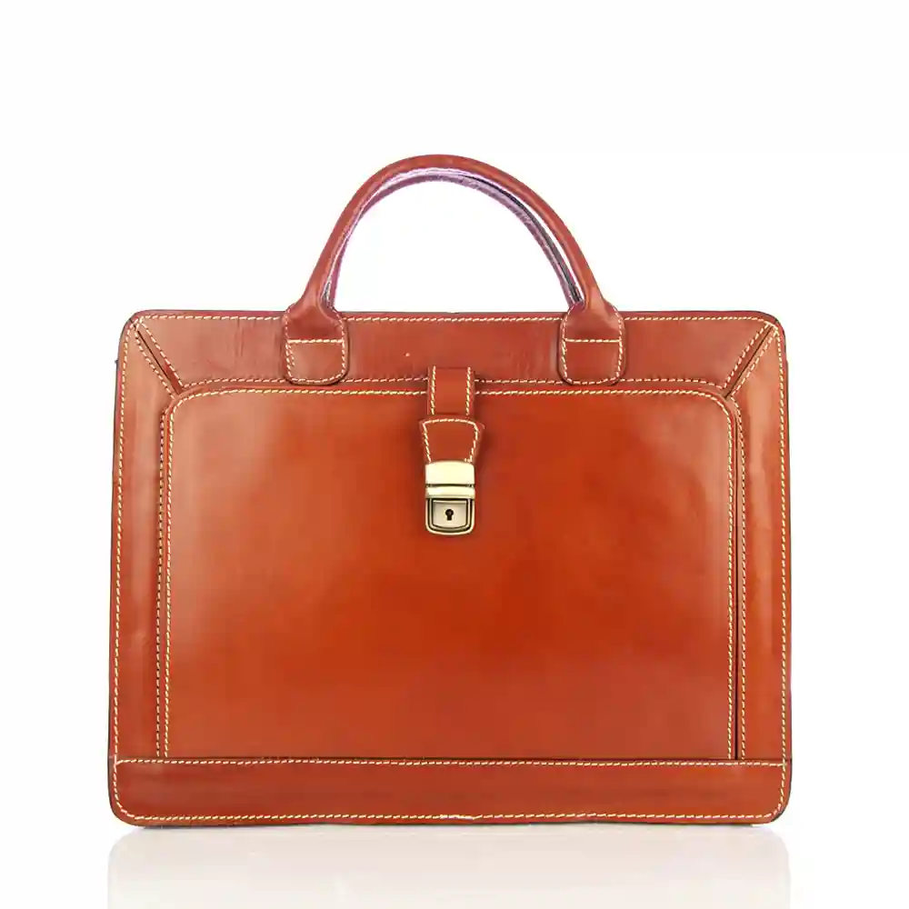 Firenze Artegiani Paratico Maletin Unisex.Piel Auténtica Vaqueta