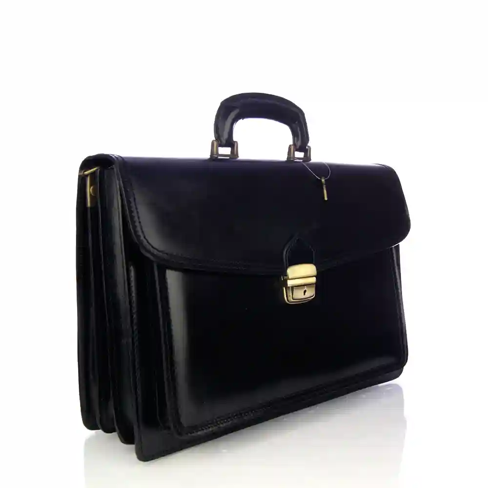 Firenze Artegiani Parma Maletin Unisex.Piel Auténtica Vaqueta