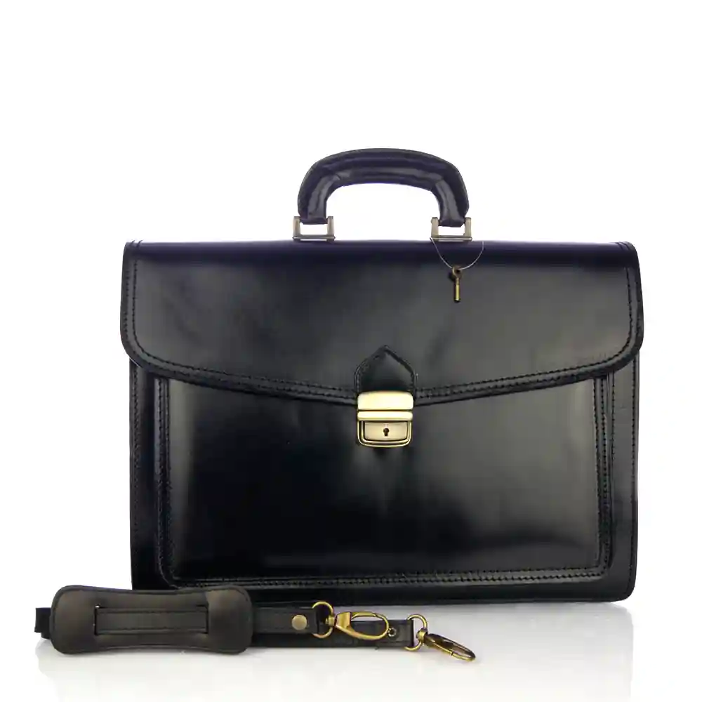 Firenze artegiani Parma Maletin Unisex.Piel auténtica Vaqueta