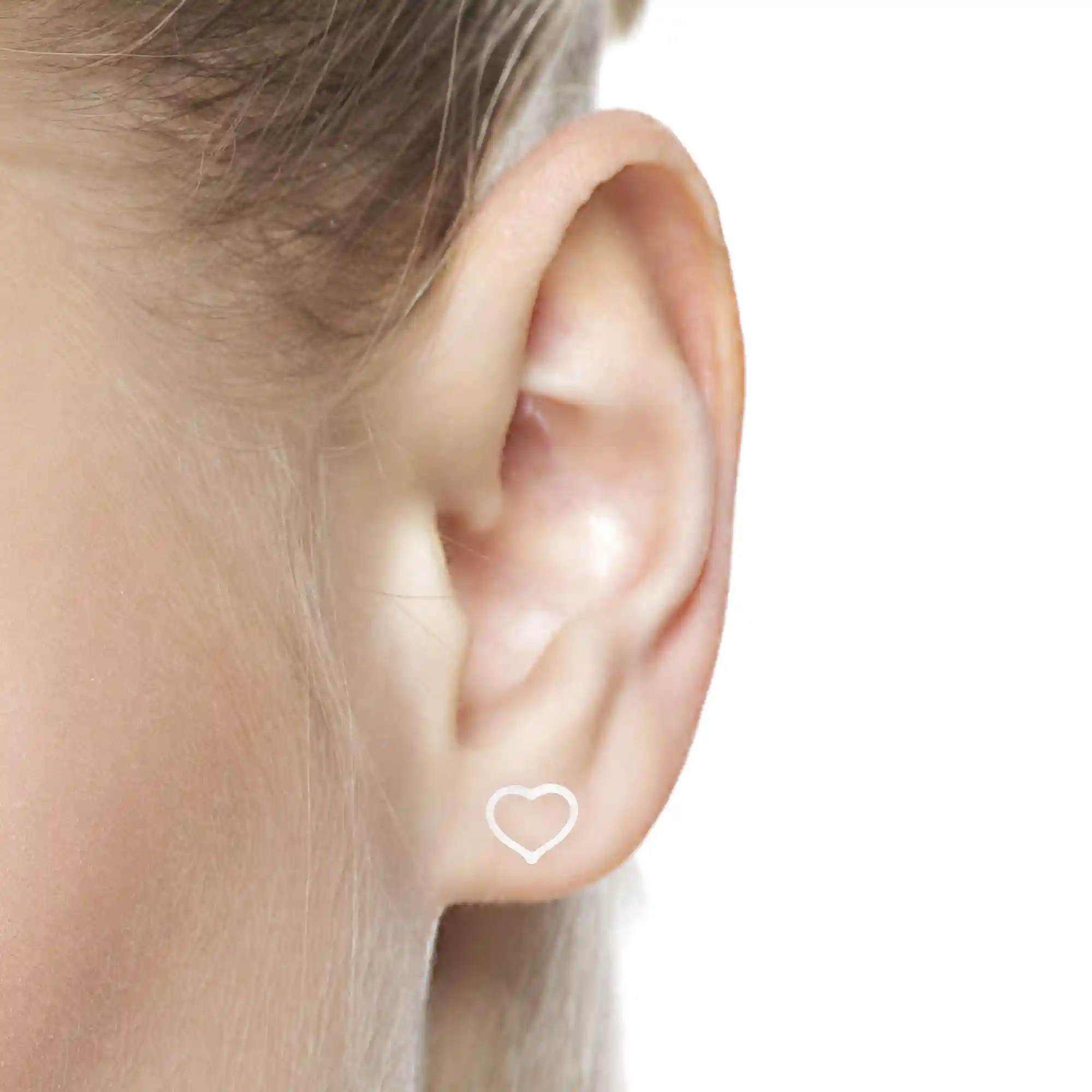 Firenze Artegiani Pendiente De Plata De Ley 925 En Forma De Corazón