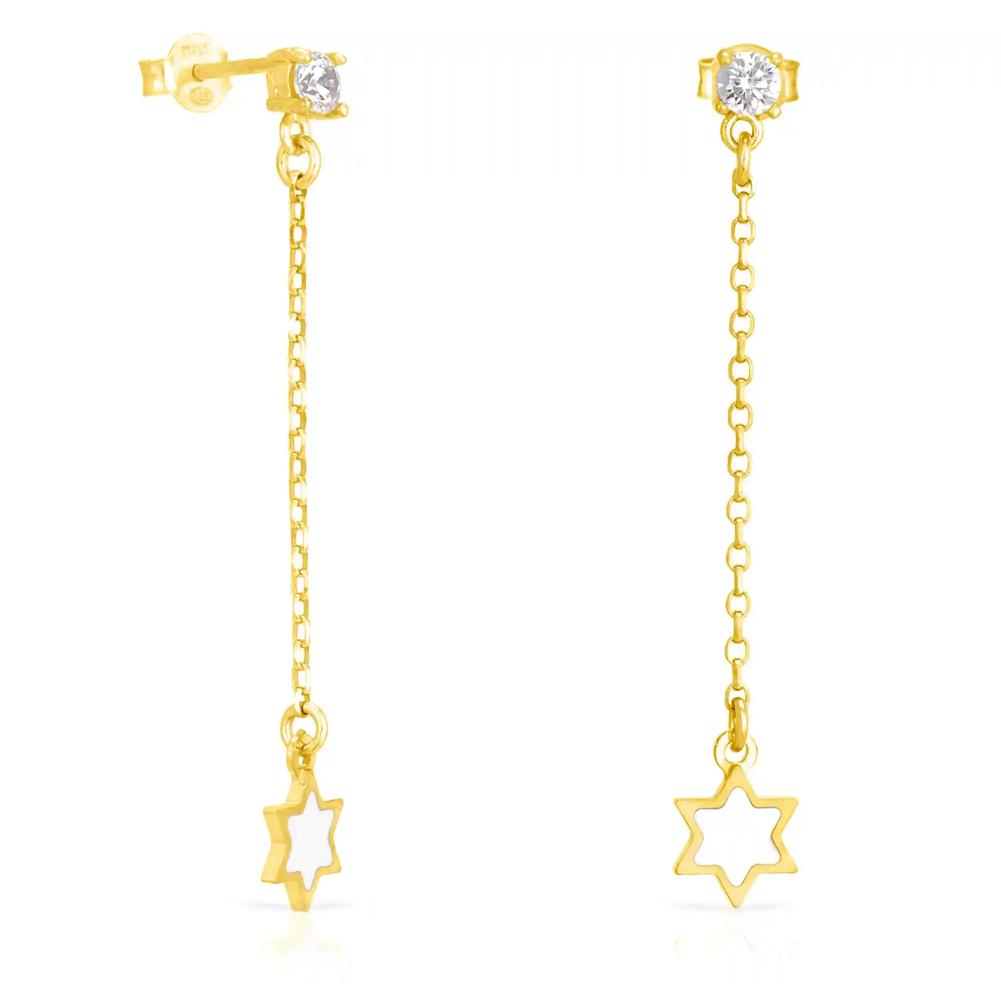 Firenze Artegiani Pendiente De Plata De Ley 925 Estrella