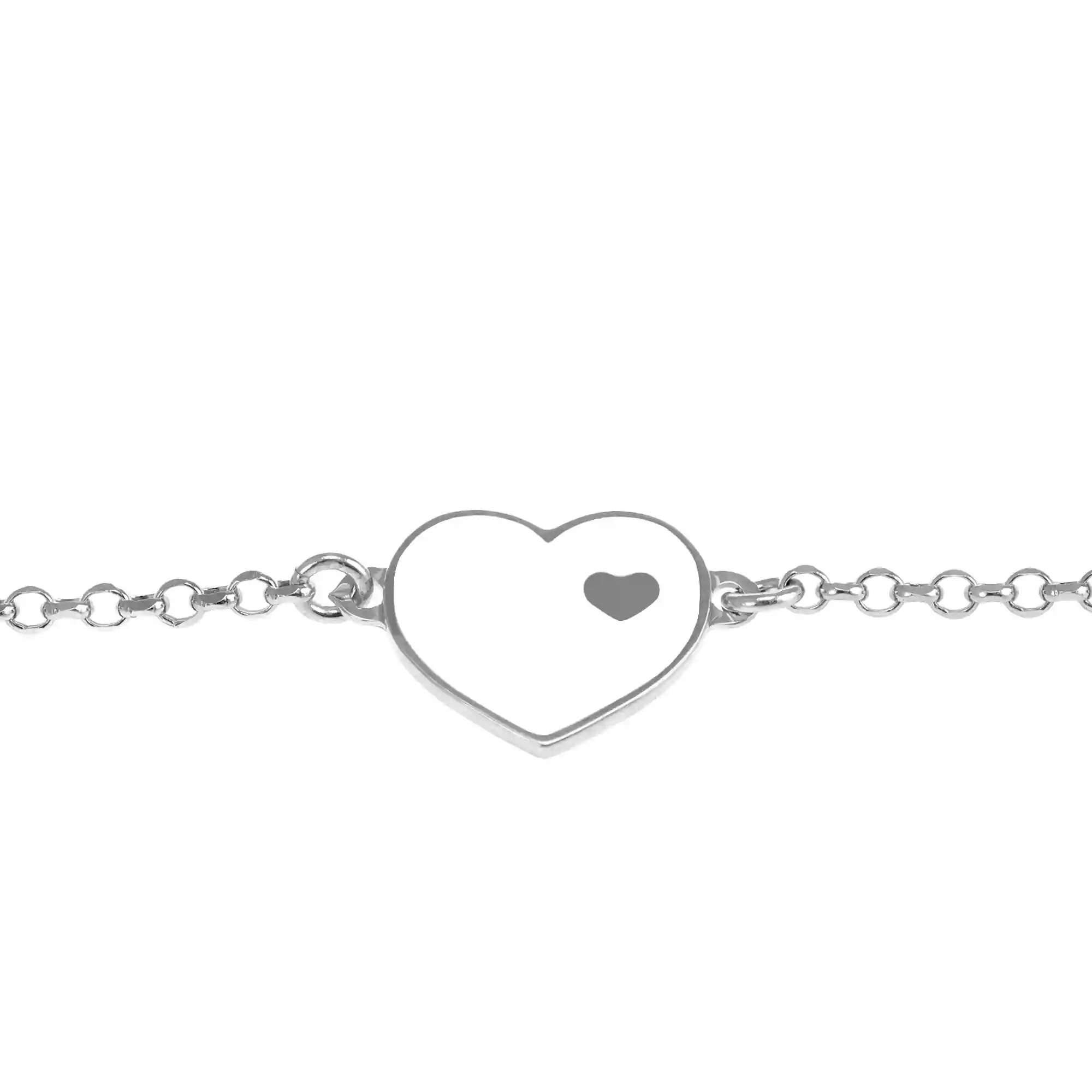 Firenze Artegiani Pulsera De Plata De Ley 925 Con Forma Exterior De Corazón
