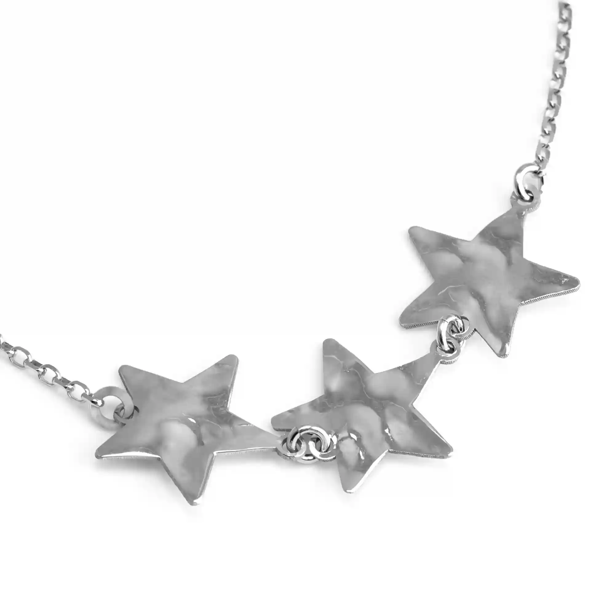 Firenze Artegiani Pulsera De Plata De Ley 925 Con Tres Estrellas