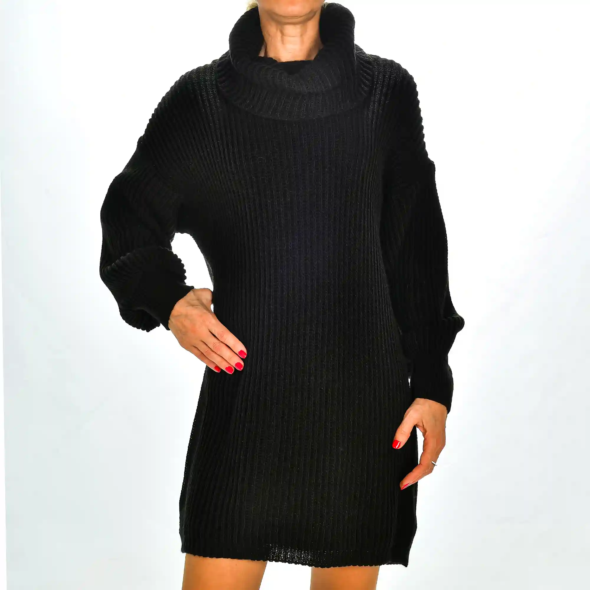 Firenze Artegiani Vestido Cuello Vuelto Talla única. Made In Italy