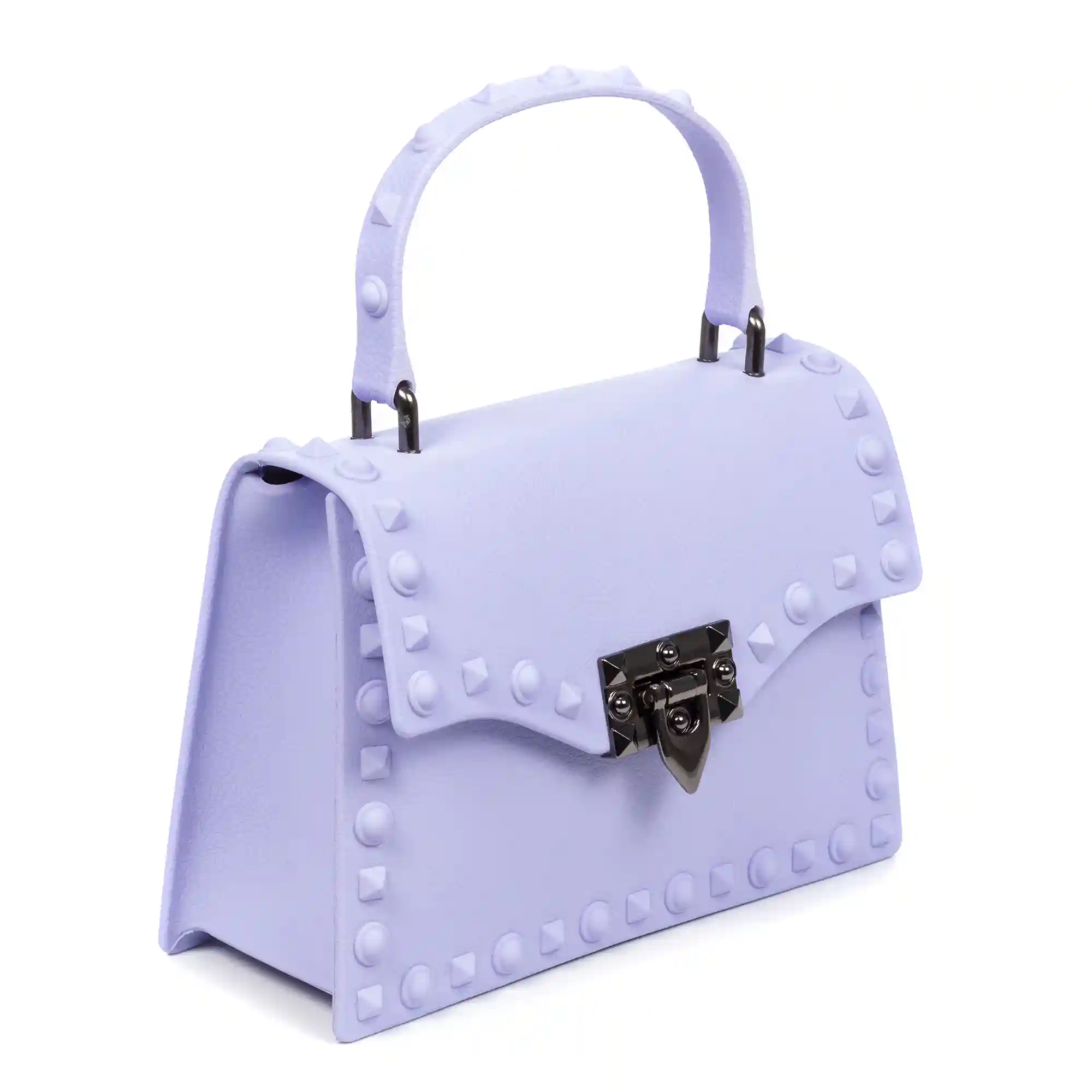 Firenze Artegiani Villamaina Bolso Tote Mini De Pvc Con Grabado Tachuelas. Cierre Diseño Esxclusivo
