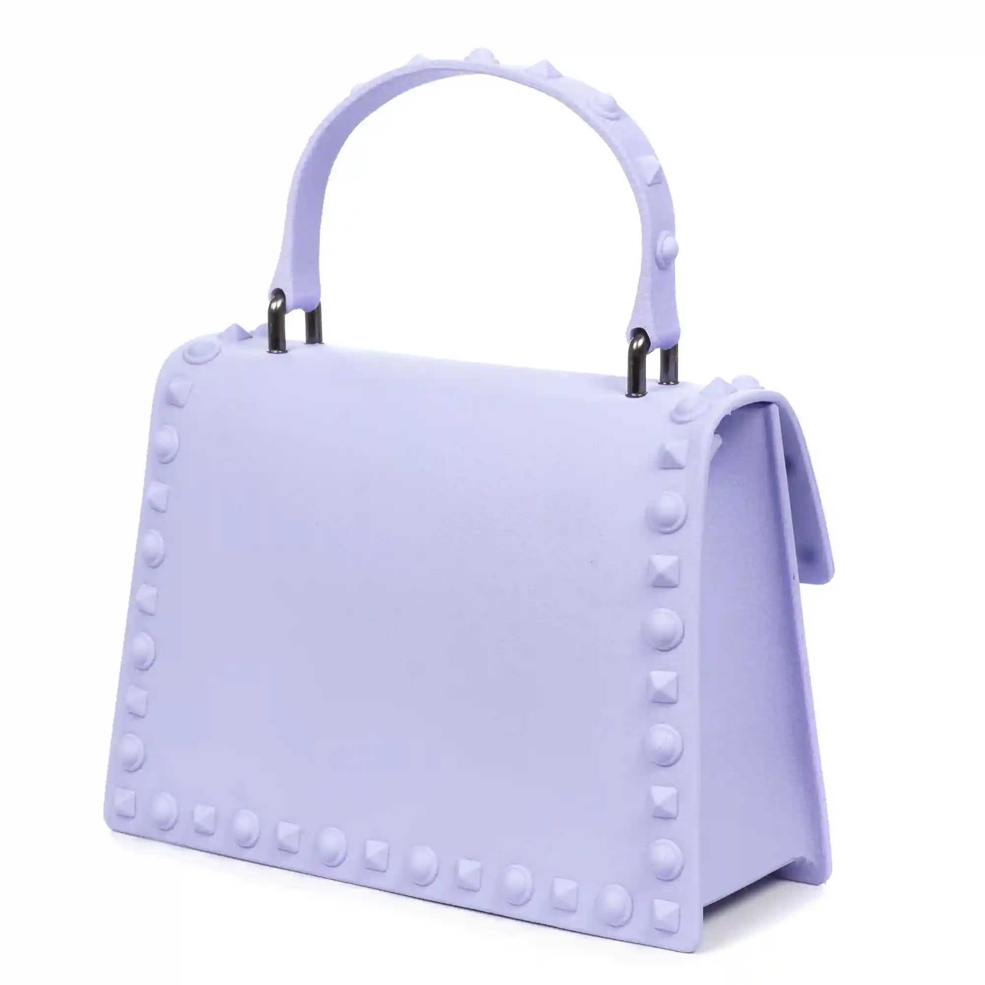 Firenze Artegiani Villamaina Bolso Tote Mini De Pvc Con Grabado Tachuelas. Cierre Diseño Esxclusivo