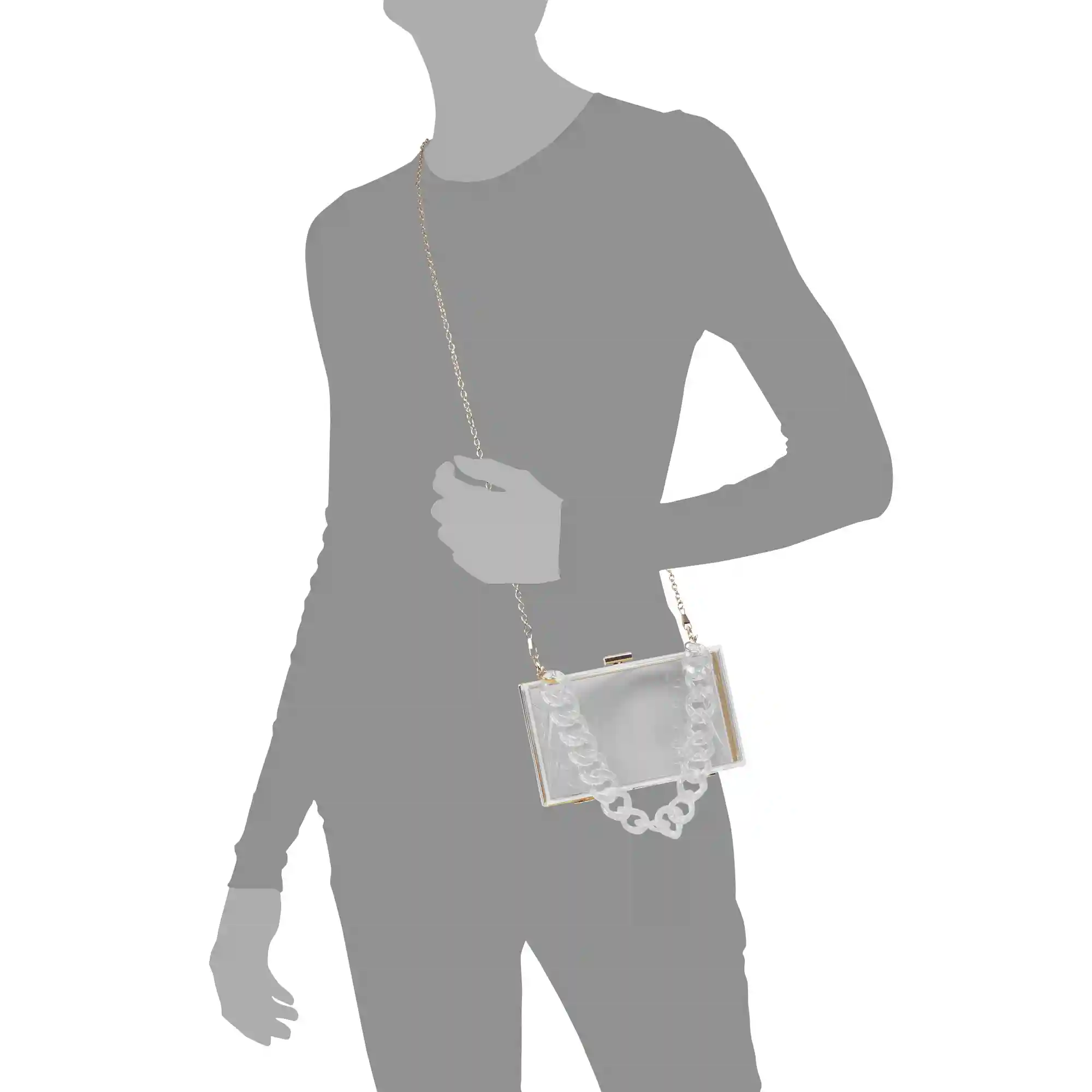 Firenze Artegiani Zavattarello Bolso Clutch De Mano De Metacrilato Transparente