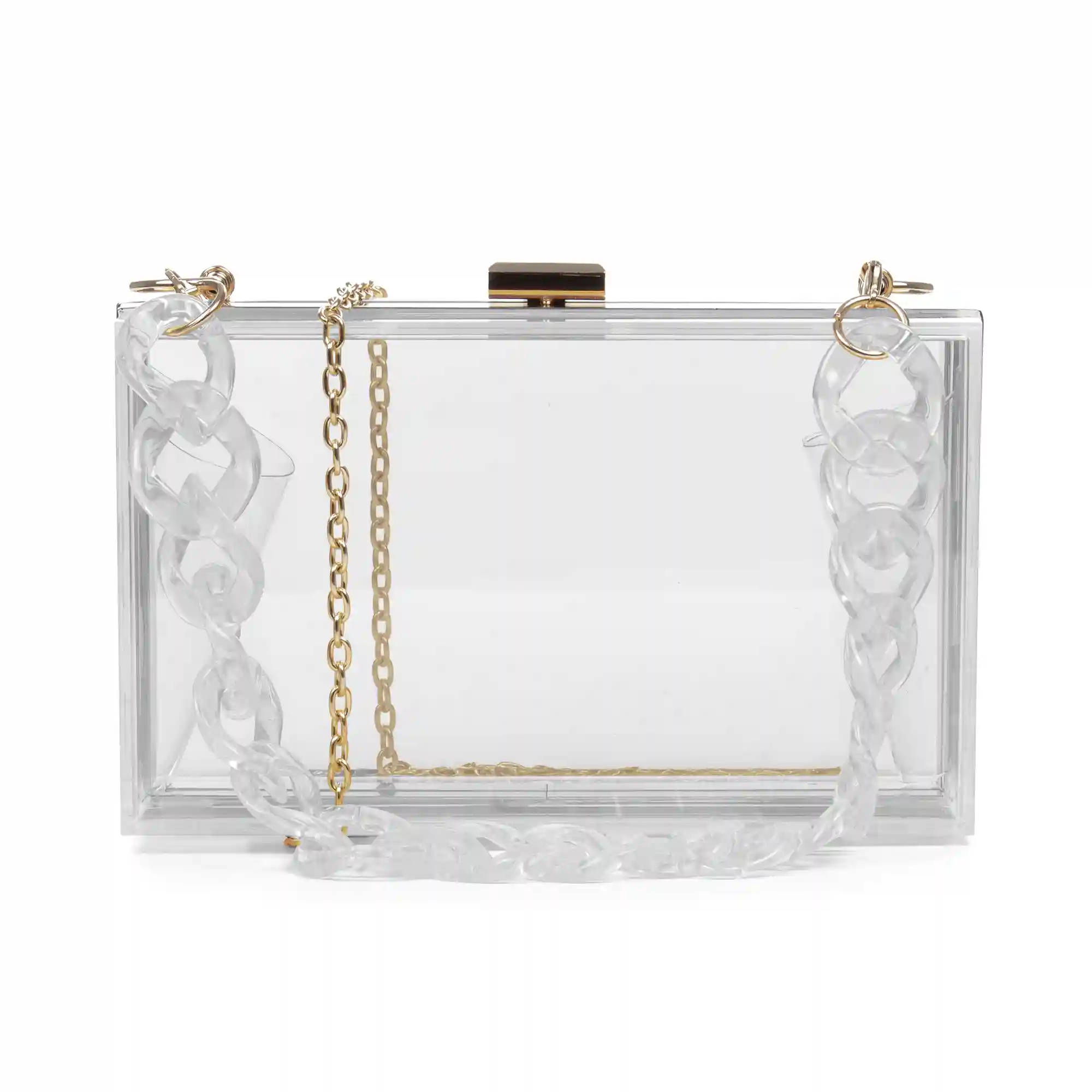 Firenze artegiani Zavattarello bolso clutch de mano de metacrilato transparente