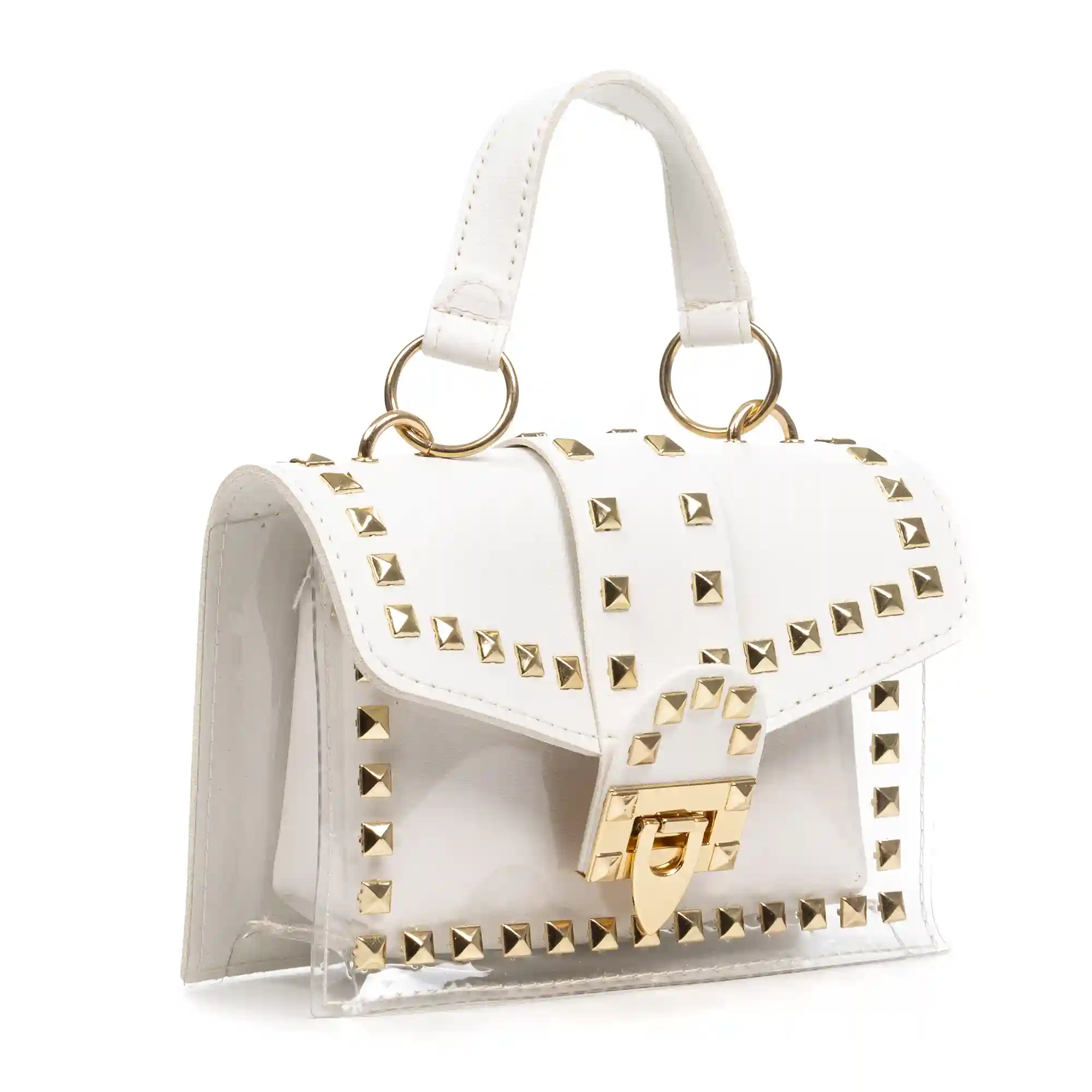 Firenze Artegiani Zelbio Bolso Bandolera Tote Mini De PVC Transparente Y Piel Sintética