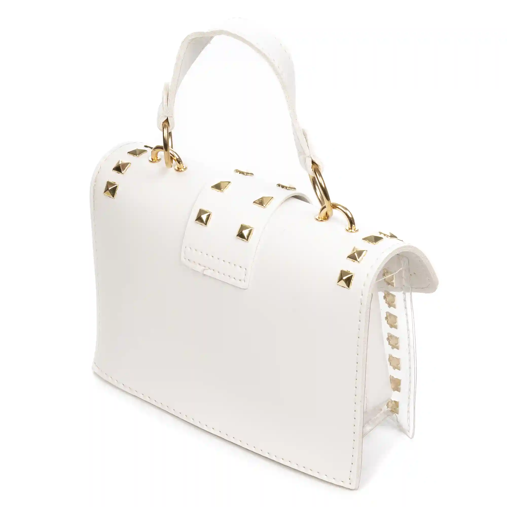 Firenze Artegiani Zelbio Bolso Bandolera Tote Mini De PVC Transparente Y Piel Sintética