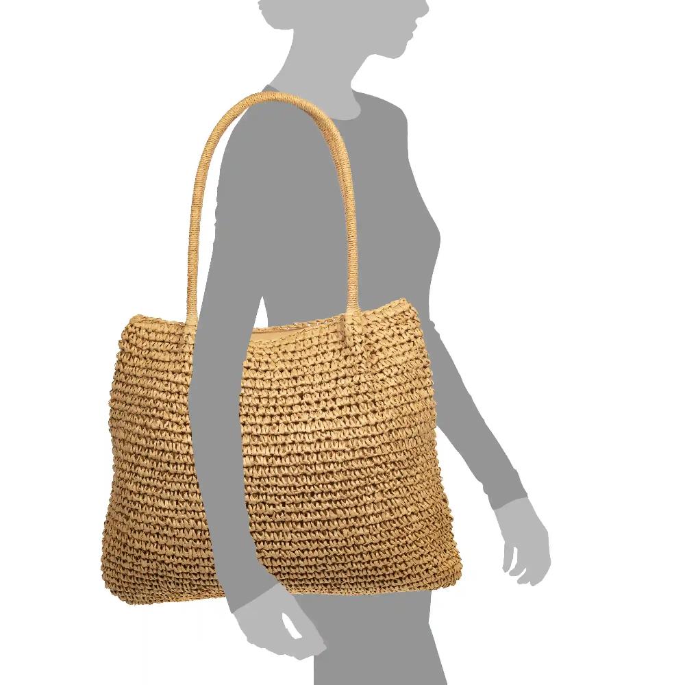 Firenze Artegiani Zuccarello Bolso Shopper En Rafia De Papel Trenzado