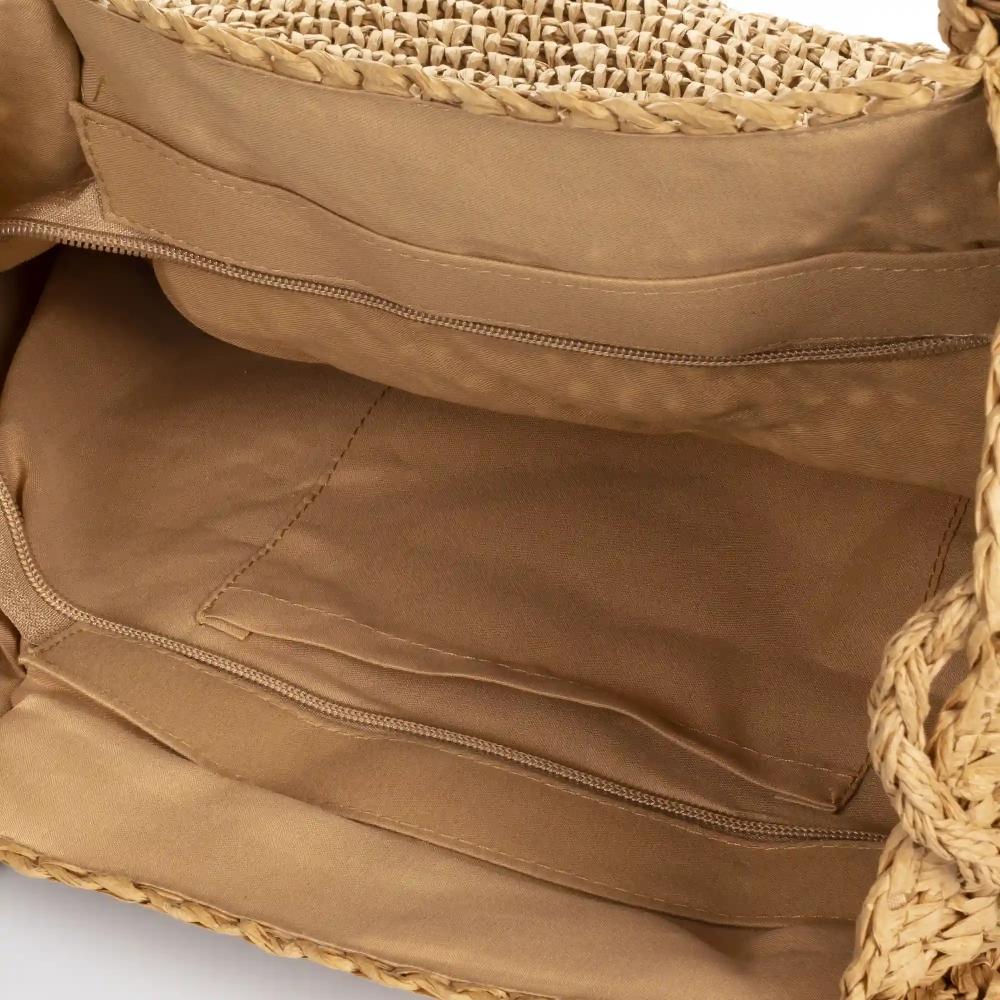 Firenze Artegiani Zuccarello Bolso Shopper En Rafia De Papel Trenzado