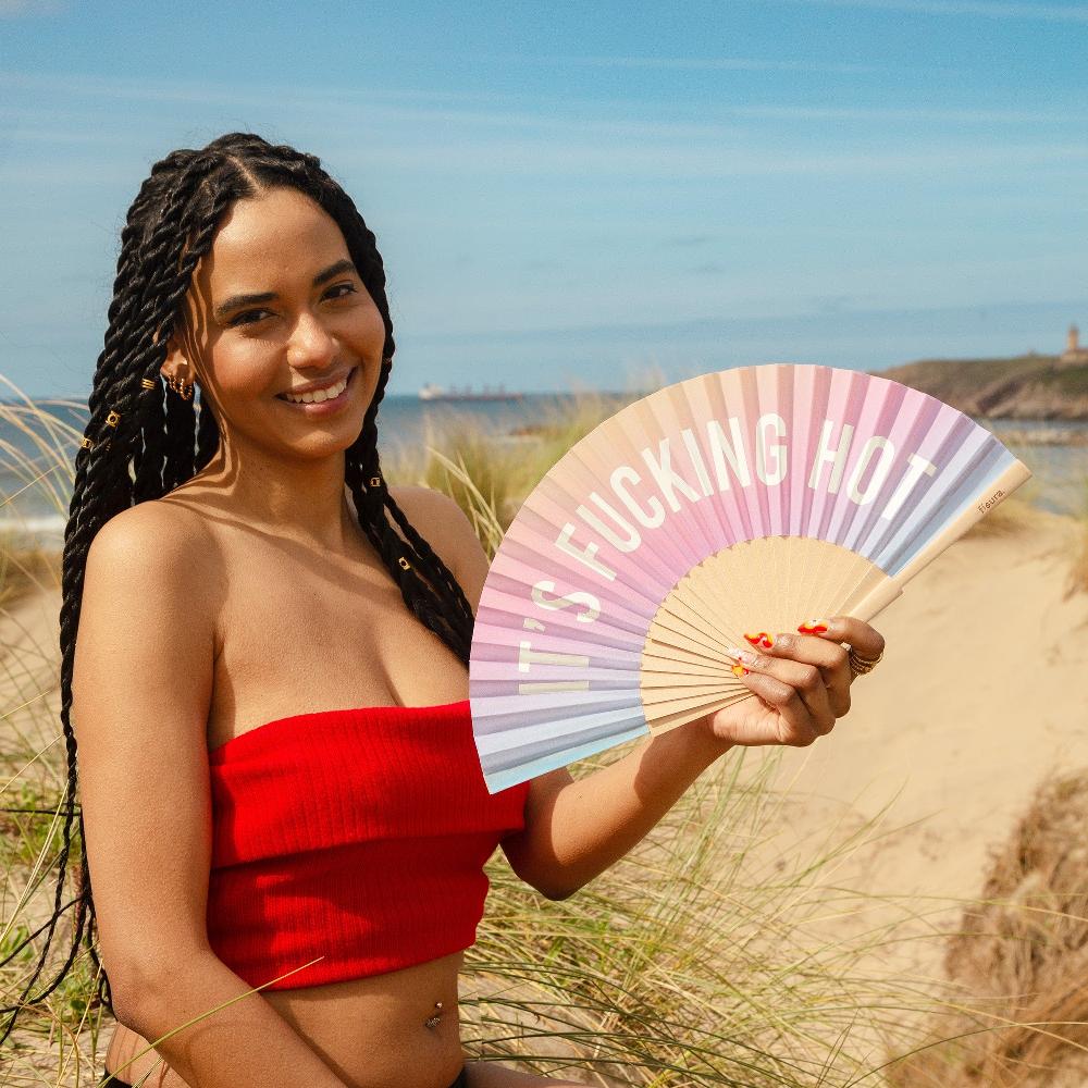 Fisura Abanico "It's Fucking Hot" Degradado (brilla En La Oscuridad)