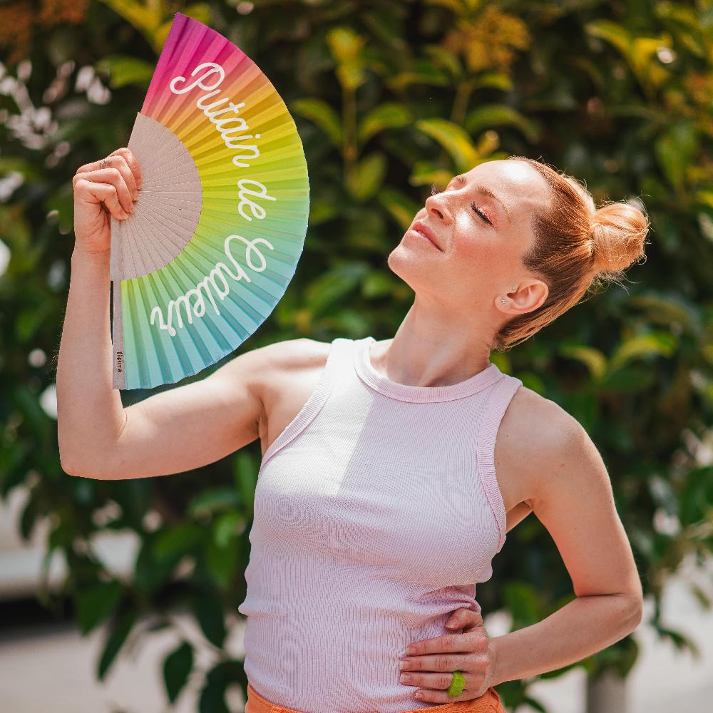 Fisura Abanico “Putain De Chaleur” Arcoíris (brilla En La Oscuridad)