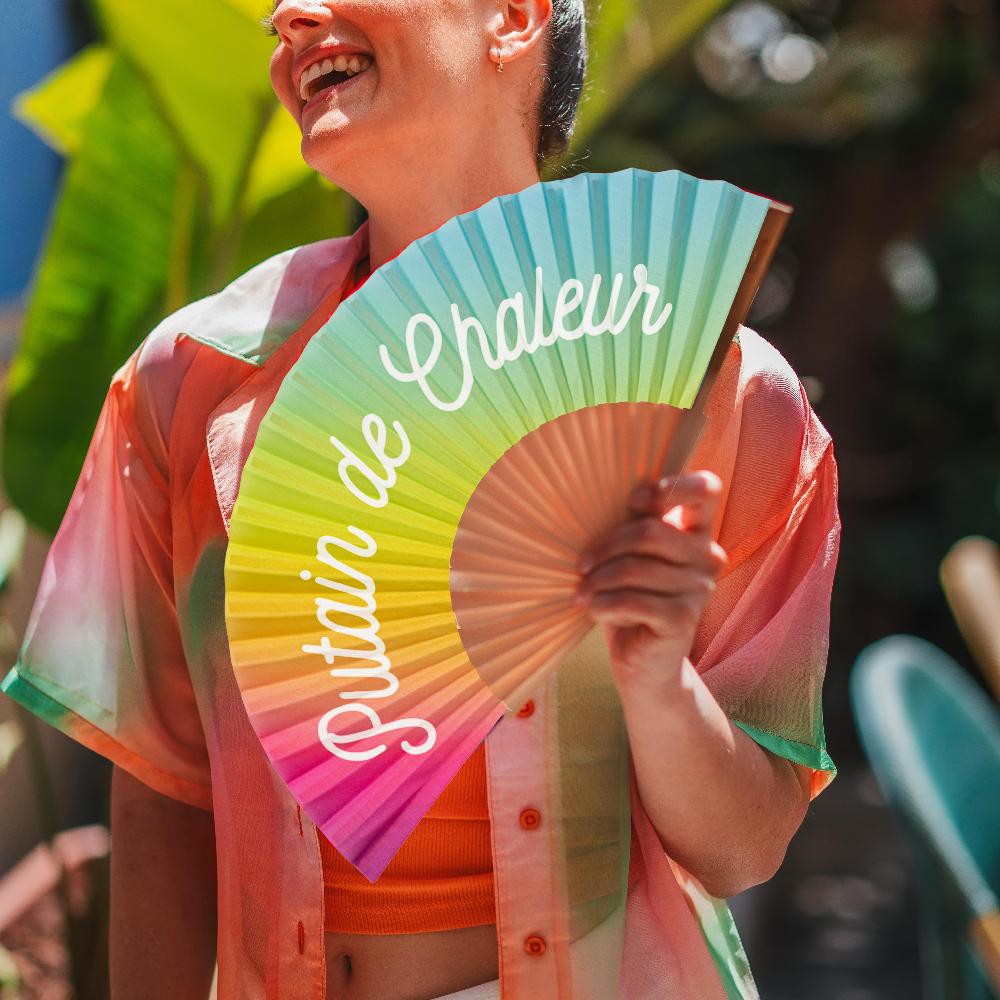 Fisura Abanico “Putain De Chaleur” Arcoíris (brilla En La Oscuridad)