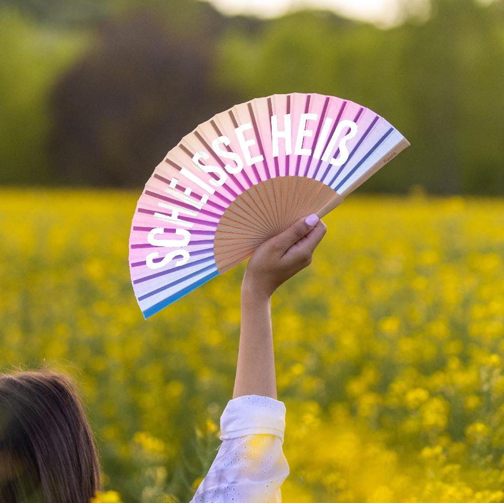 Fisura Abanico "Scheisse Heiß" Degradado (brilla En La Oscuridad)