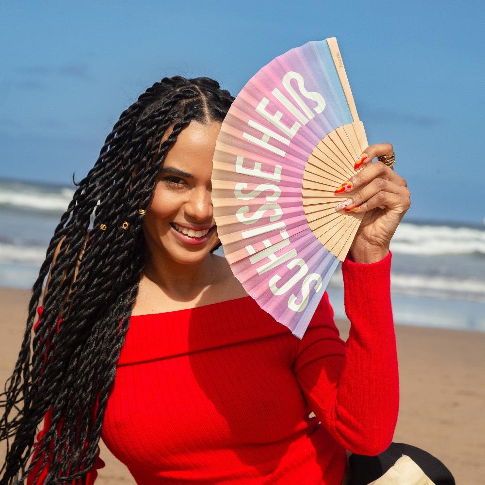 Fisura Abanico "Scheisse Heiß" Degradado (brilla En La Oscuridad)