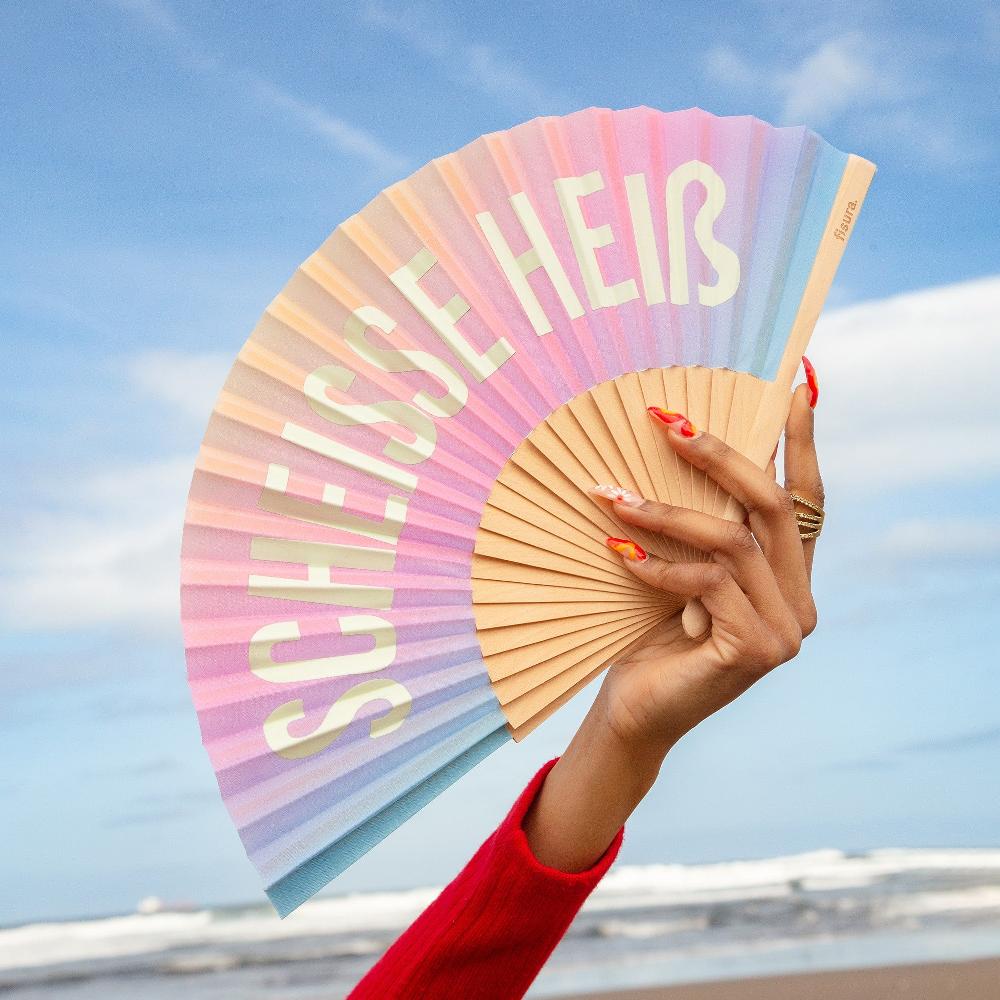 Fisura Abanico "Scheisse Heiß" Degradado (brilla En La Oscuridad)