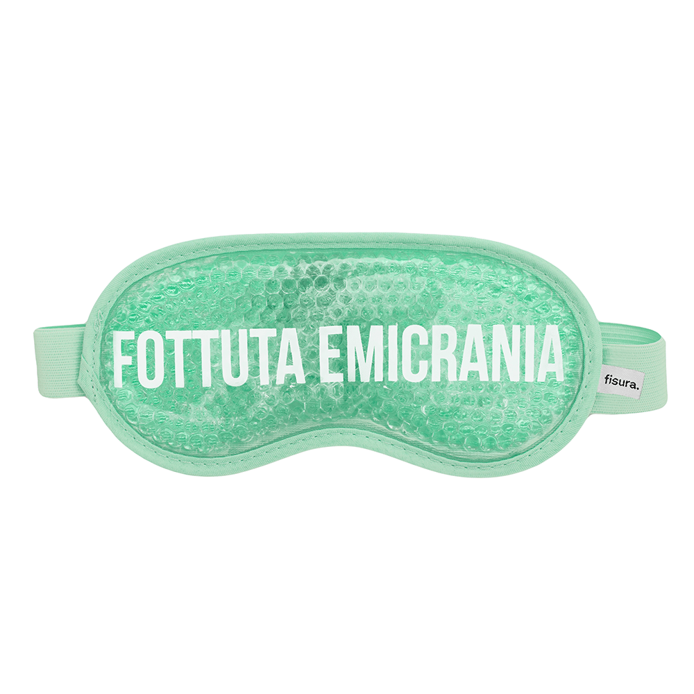 Fisura Antifaz de gel “Fottuta Emicrania” verde menta