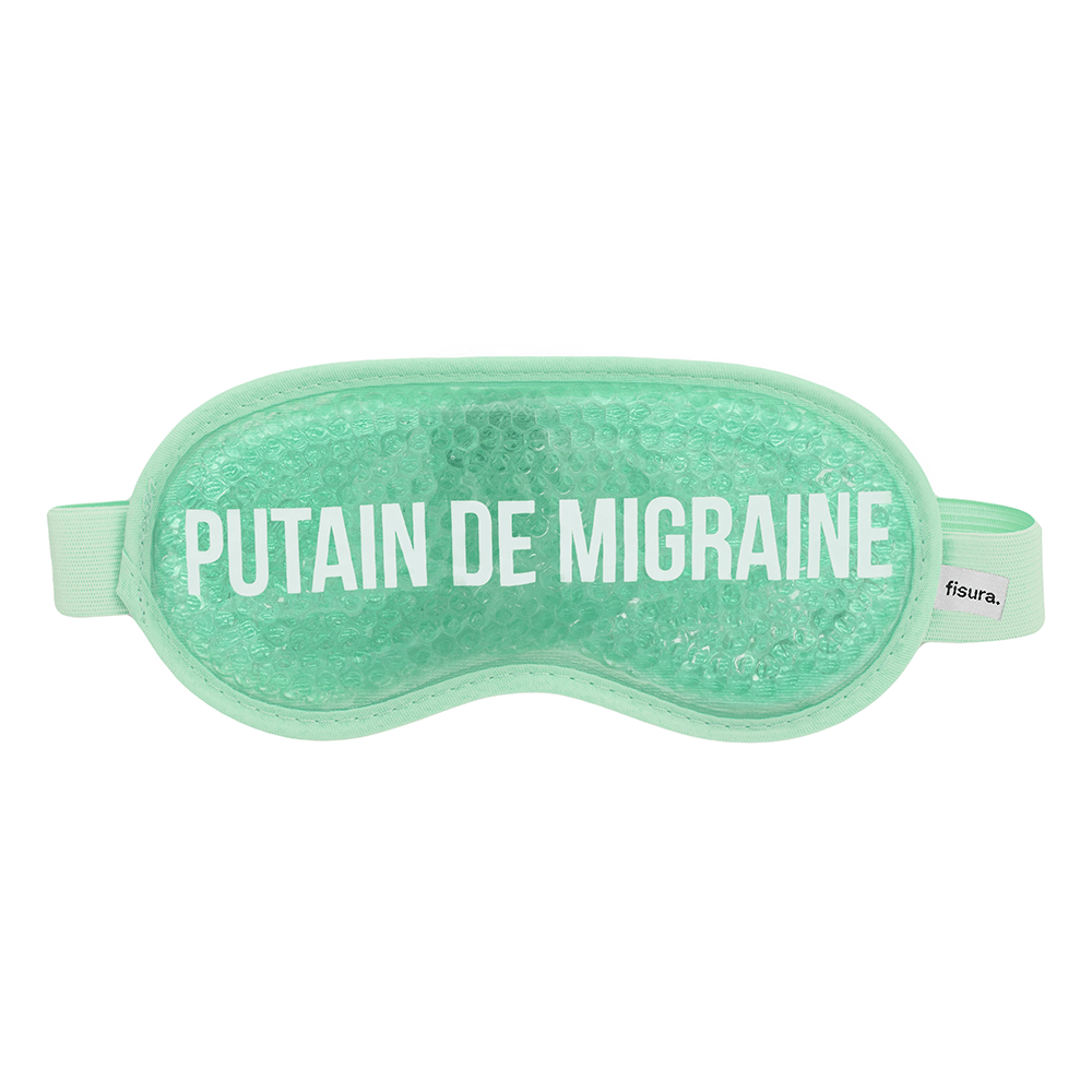 Fisura Antifaz de gel “Putain de migraine” verde menta