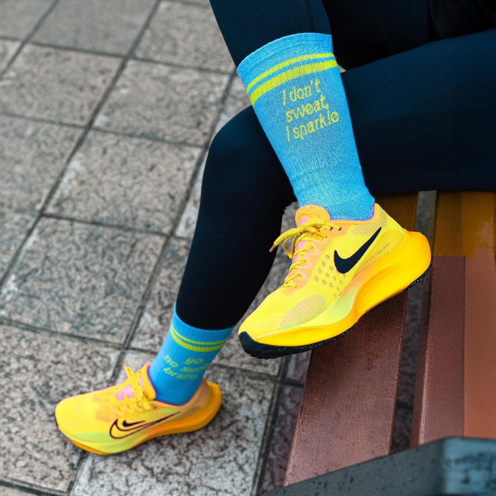 Fisura Calcetines Unisex “I Don't Sweat I Sparkle” Azul