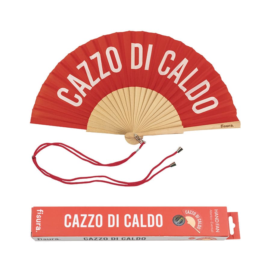 Fisura Abanico "Cazzo di caldo" rojo