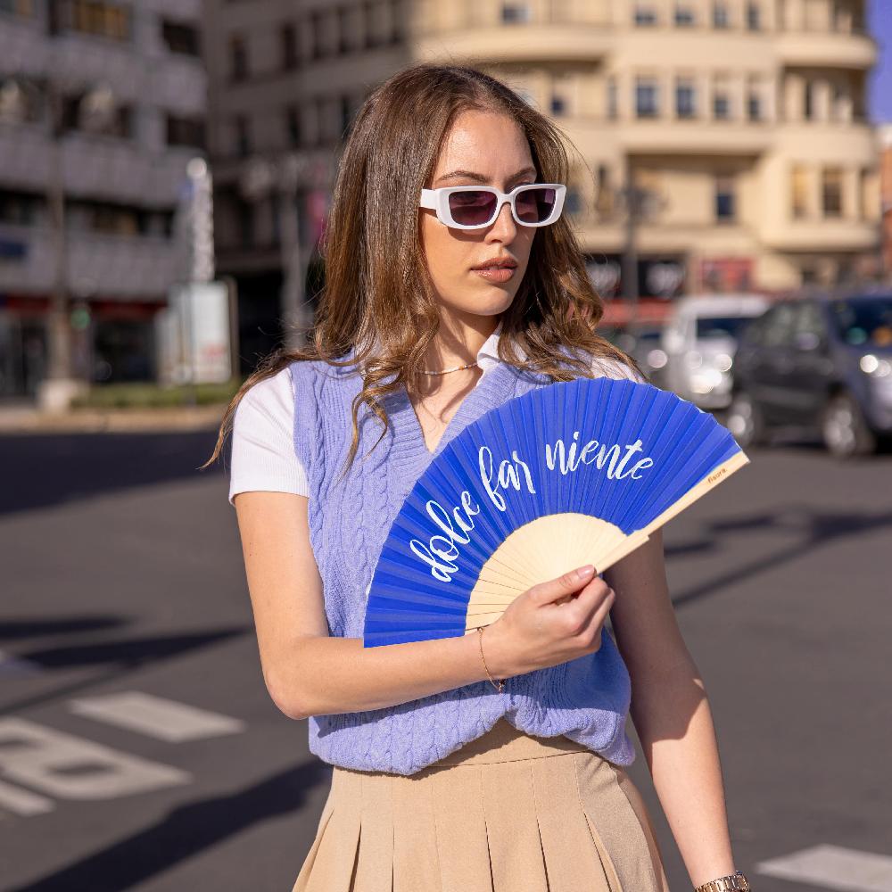 Fisura Abanico "Dolce Far Niente" Azul