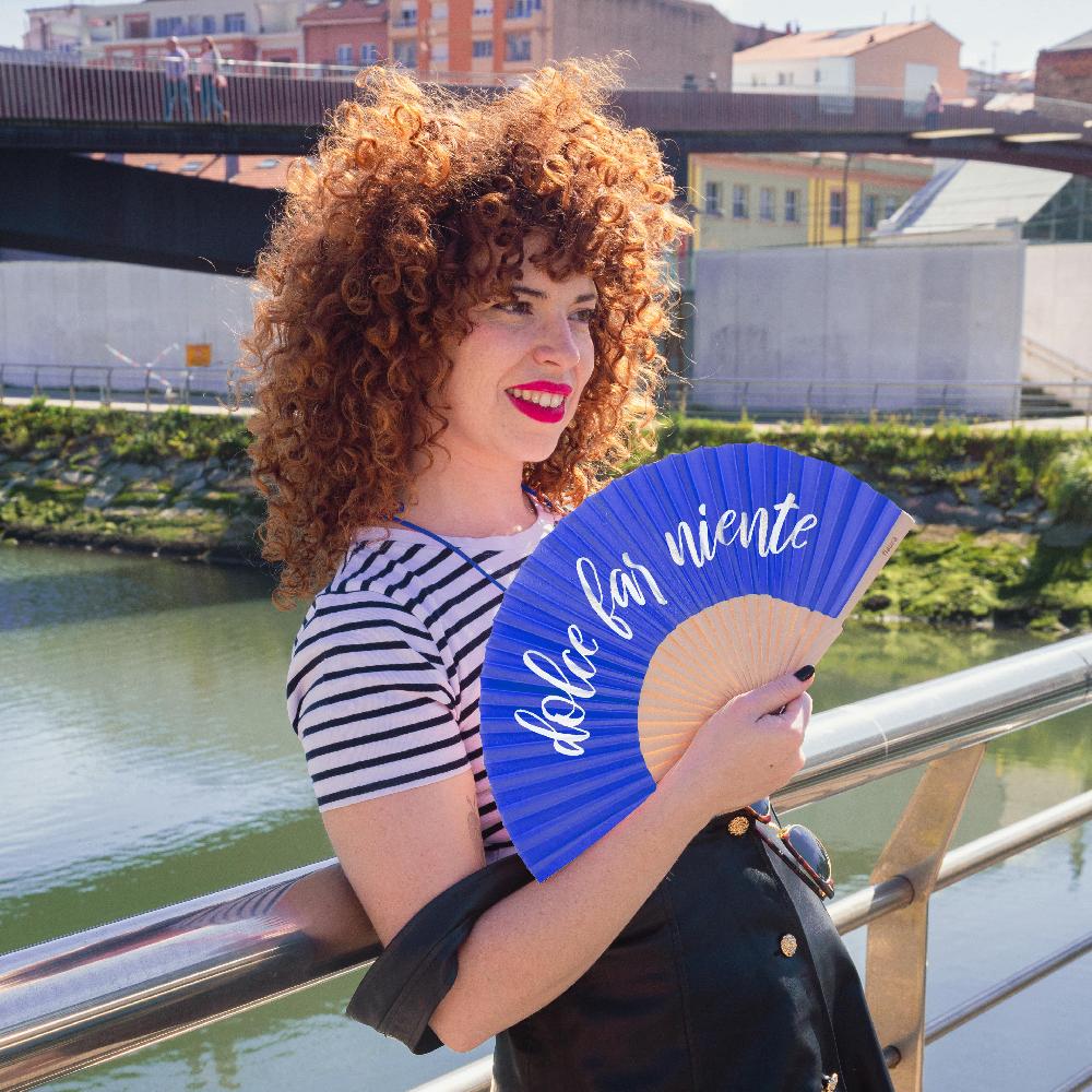 Fisura Abanico "Dolce Far Niente" Azul