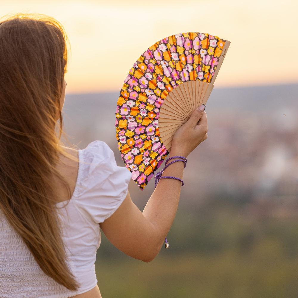 Fisura Abanico "flores Vintage"