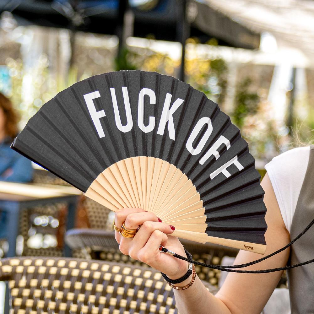 Fisura Abanico "Fuck Off" Negro