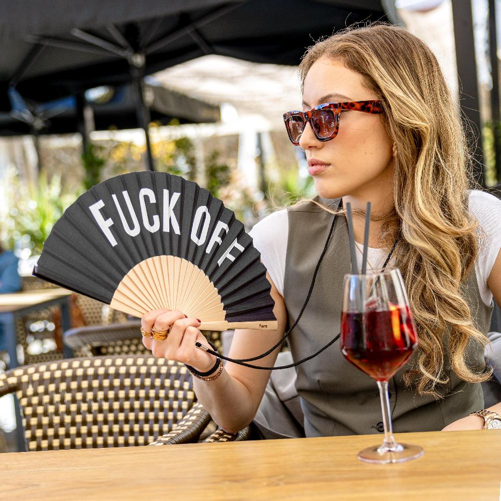 Fisura Abanico "Fuck Off" Negro