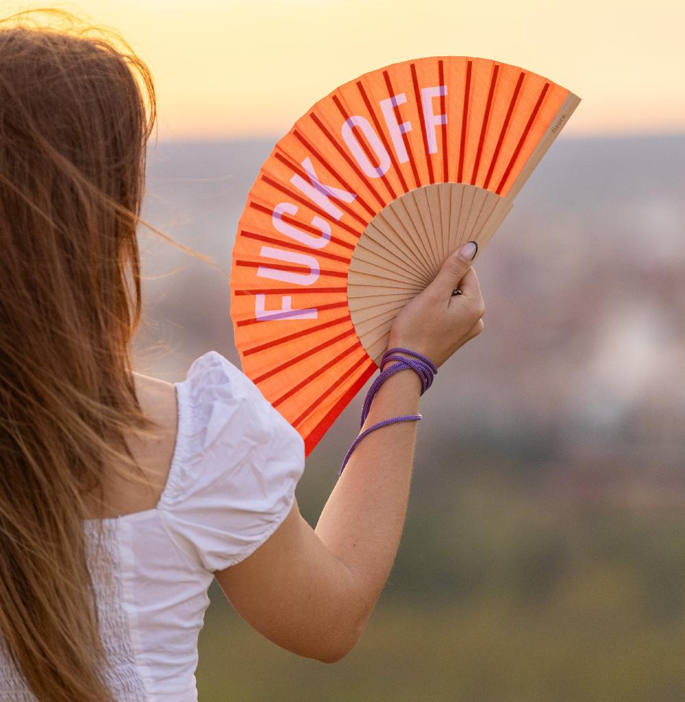 Fisura Abanico "Fuck Off" Rojo