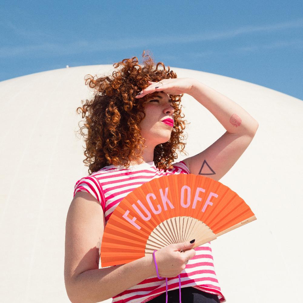 Fisura Abanico "Fuck Off" Rojo