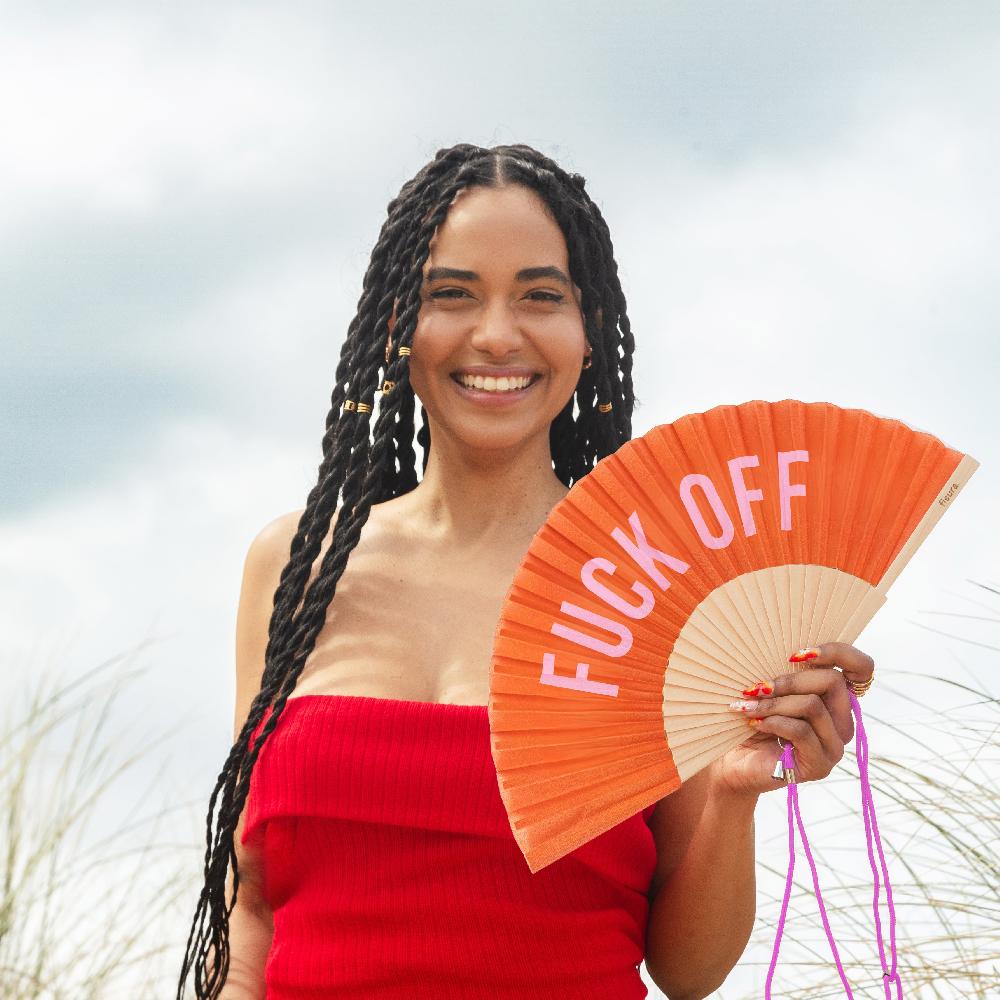 Fisura Abanico "Fuck Off" Rojo
