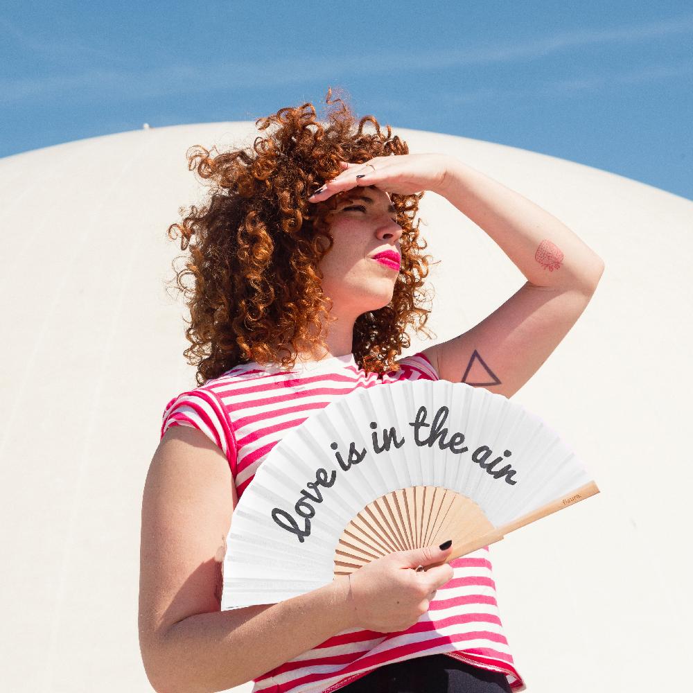 Fisura Abanico "Love Is In The Air" Blanco