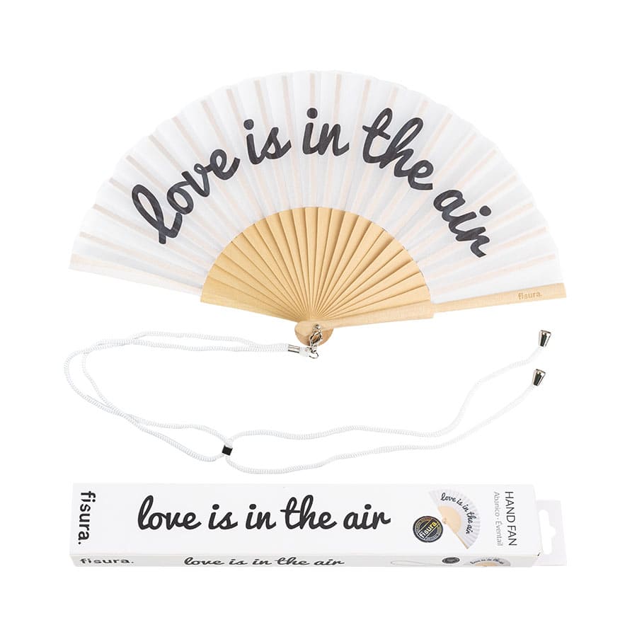 Fisura Abanico "Love is in the air" blanco