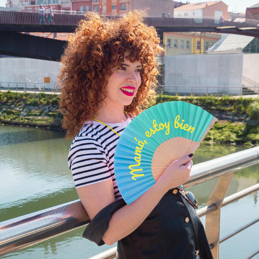 Fisura Abanico "Mamá Estoy Bien" Azul