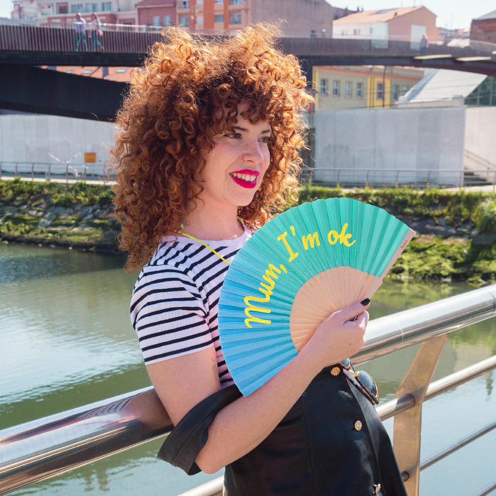 Fisura Abanico "Mum I'm Ok" Azul